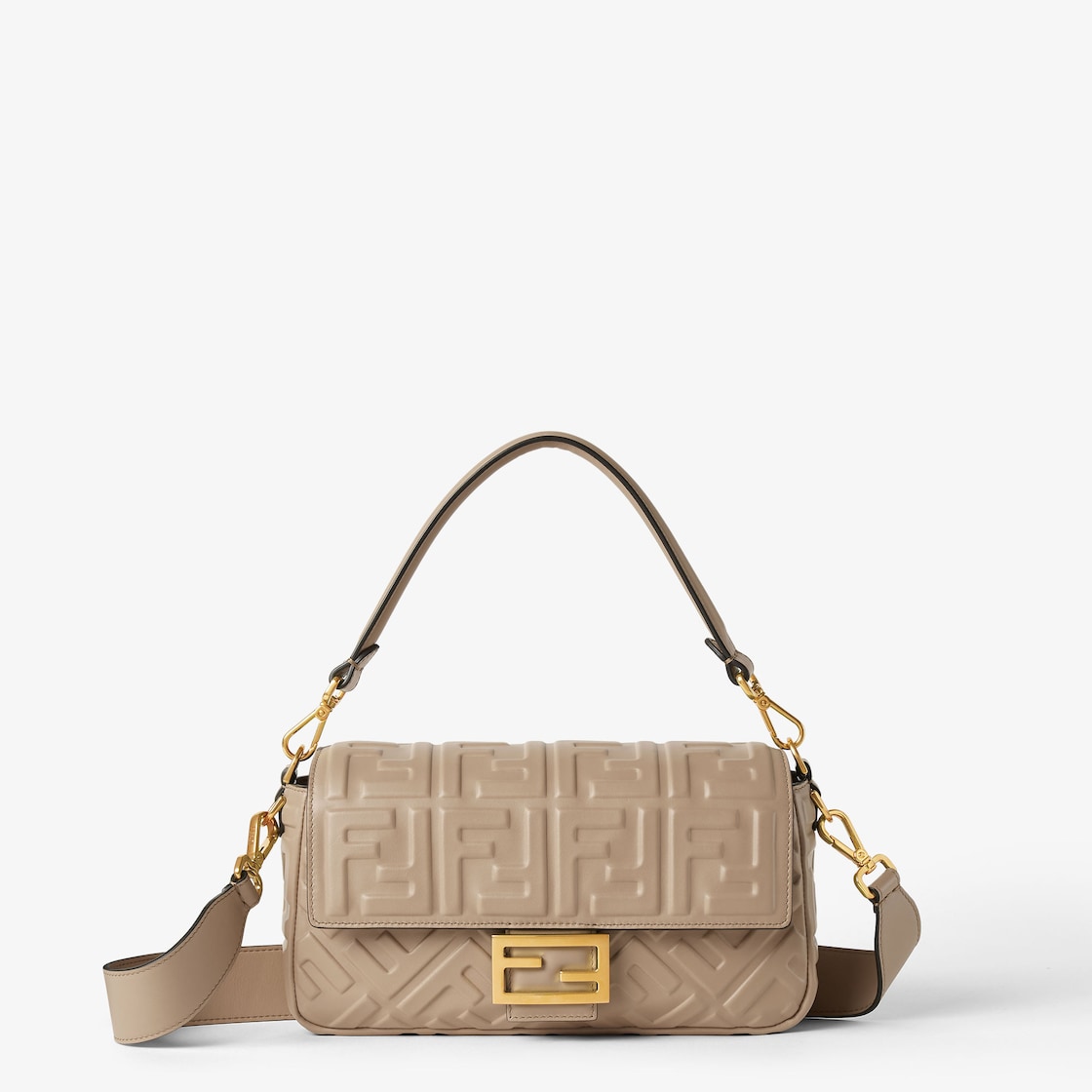 FENDI Baguette® Dove gray leather bag - Image 1